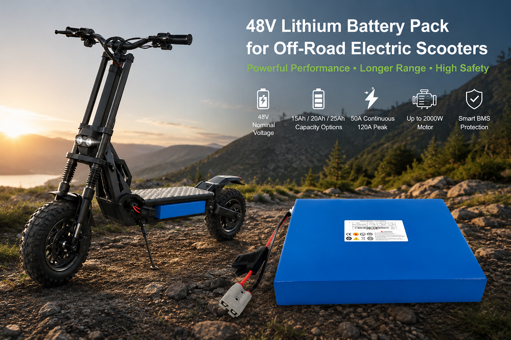 последний случай компании о 48V Lithium Battery Pack for 2000W Off-Road Electric Scooters