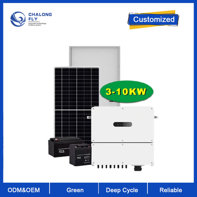 CLF Lifepo4 Lithium Battery Home Backup Solar Panel System 5KW Grid Tied 6kw 8kw 10kw