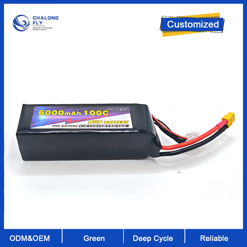 6000mAh 6S 22.2V 100C Drone Battery for UAV and FPV Applications with High Energy Density