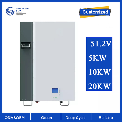 Стена батареи лития хранения Lifepo4 солнечной энергии дома ODM 51.2V 100AH 200AH OEM батареи лития LiFePo4 установила