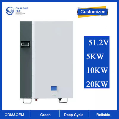 Стена батареи лития хранения Lifepo4 солнечной энергии дома ODM 51.2V 100AH 200AH OEM батареи лития LiFePo4 установила