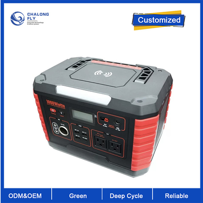 Блоки батарей лития генератора электропитания батареи лития 1000W ODM lifepo4 OEM солнечные для на открытом воздухе располагаться лагерем RV EV
