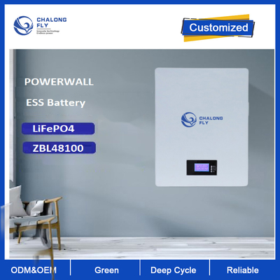 Стена перезаряжаемые батареи Powerwall 100Ah 5KW Lifepo4 установленная для системы солнечной энергии
