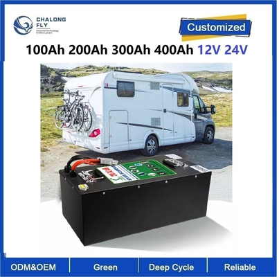 CLF Литий железофосфат аккумулятор LiFePO4 аккумулятор 100Ah 200Ah 300Ah 400Ah 12V 24V для RV Camper лодка